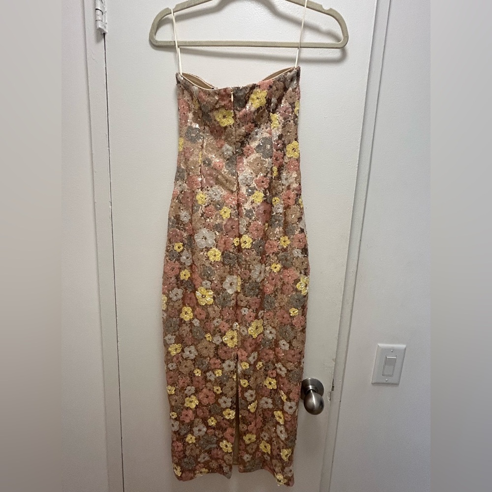 Floral Maxi Dress - Pink and Yellow - Picture 3 of 4
